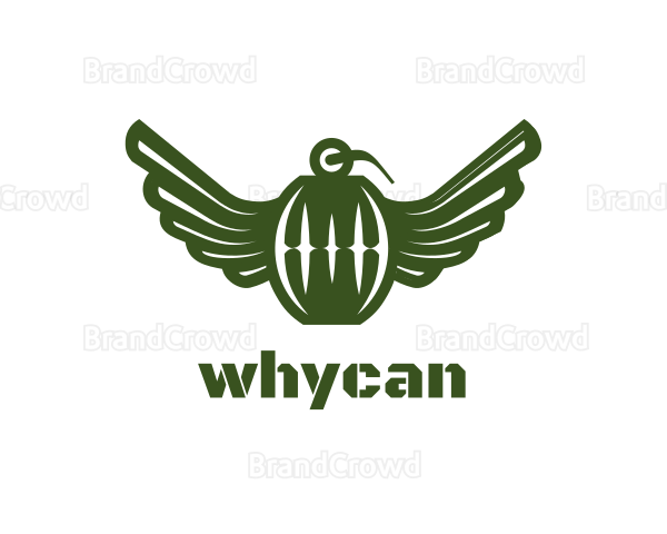 Green Grenade Wings Logo