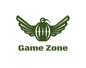 Green Grenade Wings logo design