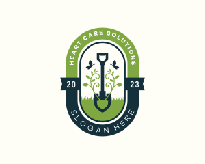 Plant Shovel Landscape logo design