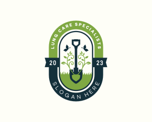 Plant Shovel Landscape logo design