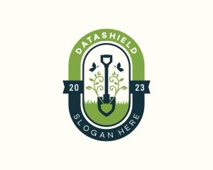 Lawn Care - Plant Shovel Landscape logo design