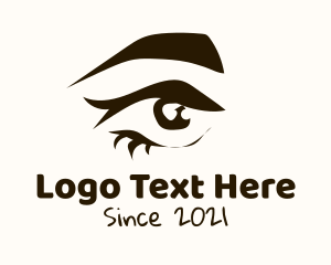 Eyeliner - Abstract Eyebrow Eye logo design