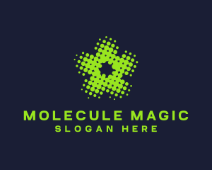 Molecule - Biotech Molecule Flower logo design