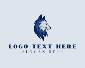 Ice Hockey - Wild Wolves Animal logo design