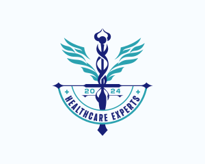 Medical Caduceus Pharmacy logo design