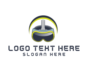 Vlogger - Virtual Gamer Googles logo design