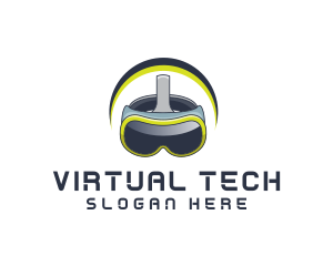 Virtual - Virtual Gamer Googles logo design