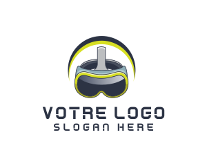 Vlogger - Virtual Gamer Googles logo design
