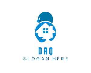 Apartment - Human Real Estate Agent logo design