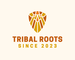 Tribal Mosaic Shield logo design