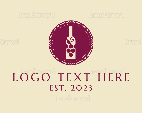 Grape Wine Booze Logo