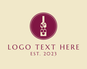 Wine Store - Grape Wine Booze logo design