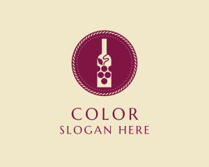 Grape Wine Booze Logo