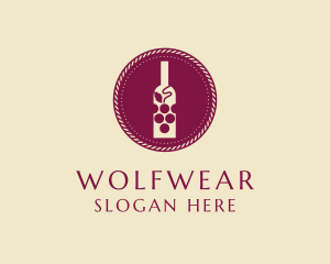 Grape Wine Booze Logo