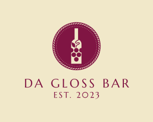 Grape Wine Booze logo design