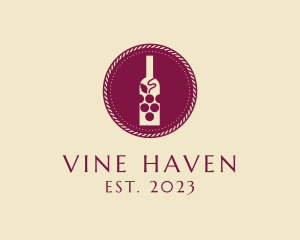 Grape Wine Booze logo design