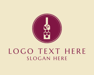 Grape Wine Booze Logo