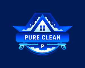 Clean Power Washer Sanitation logo design