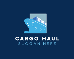 Nautical Cargo Import Shipping logo design