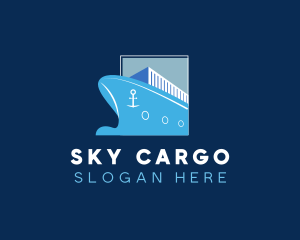 Nautical Cargo Import Shipping logo design