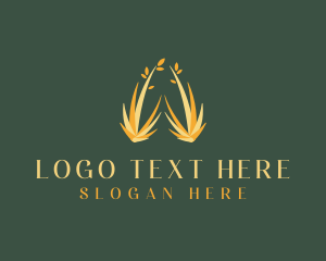 Hotriculture - Grass Lawn Landscaping logo design