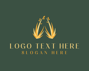 Grass Lawn Landscaping Logo