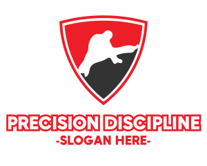 Discipline - Karate Kick Shield logo design