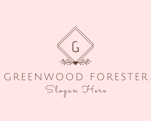 Simple Branch Ornament logo design