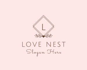 Valentines - Simple Branch Ornament logo design