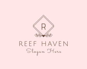 Simple Branch Ornament logo design