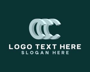 3d - Creative Advertising Letter C logo design