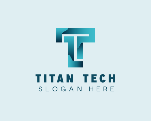 Digital Programming Letter T logo design