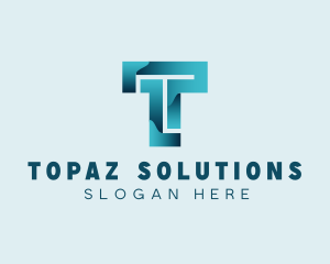 Digital Programming Letter T logo design