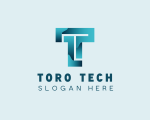 Digital Programming Letter T logo design