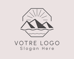 Pyramid - Outdoor Mountain Trekking logo design