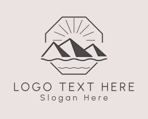 Outdoor Mountain Trekking Logo