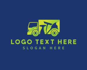Broom - Housekeeping Truck Cleaning logo design