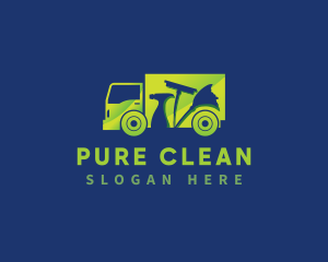 Housekeeping Truck Cleaning logo design