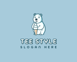 Ice Cream Sundae Bear Logo