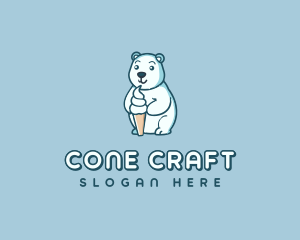 Ice Cream Sundae Bear logo design