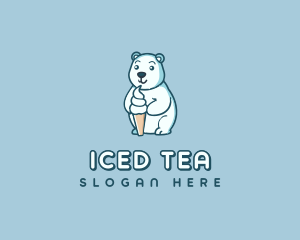 Ice Cream Sundae Bear logo design