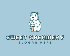 Ice Cream Sundae Bear logo design