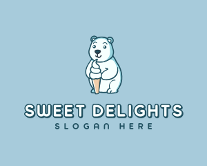 Ice Cream Sundae Bear logo design