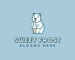 Ice Cream Sundae Bear logo design