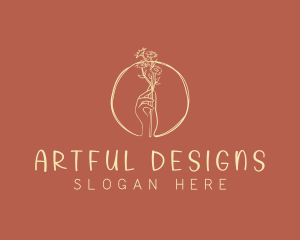 Nature Florist Hand  logo design