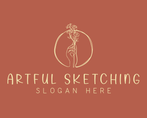 Nature Florist Hand  logo design