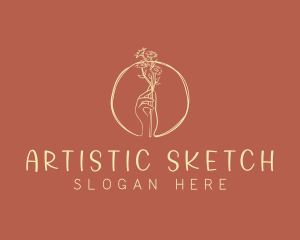 Nature Florist Hand  logo design