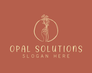 Nature Florist Hand  logo design