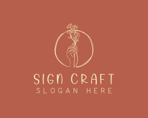 Nature Florist Hand  logo design