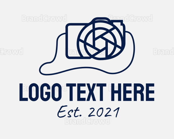 Blue DSLR Camera Logo